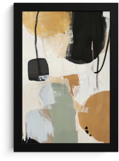 Poster in lijst - Fotolijst 20x30 cm - Posters - Paint - Abstract - Kleuren - Posterlijst zwart - Decoratie - Wanddecoratie woonkamer - Muurdecoratie slaapkamer