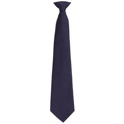 Premier Herenmode "Kleuren" Work Clip On Tie (Marine)