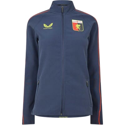 Castore Anthem Genoa CFC trainingsjack met doorlopende rits voor dames (Marine)