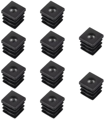 Cosensi- Buisinzetstukken 10 Stuks - Vierkante Stekkers - M6 Schroefdraad - 16 x 16 mm - Hoogwaardig Kunststof - Hoge Sterkte - Buispluggen