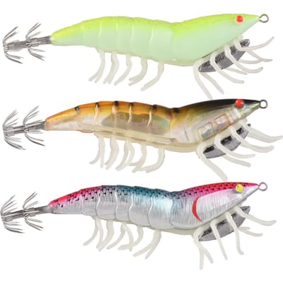 Leurre hybride EGI de crevettes 115mm/20g pour la pêche aux gabarits de calmar seiche Wobbler Leurre poulpe calamar Pack of 1 beige