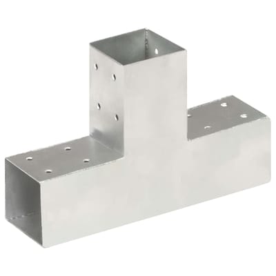 vidaXL - Paalverbinding - T-vorm - 71x71 - mm - gegalvaniseerd - metaal