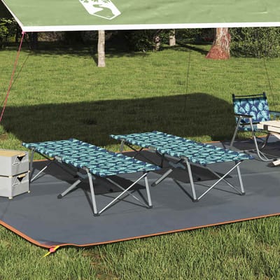 vidaXL - Opvouwbaar - Campingbed - 2 - st - Bossen - 194 - x - 62,5 - x - 42,5 - cm