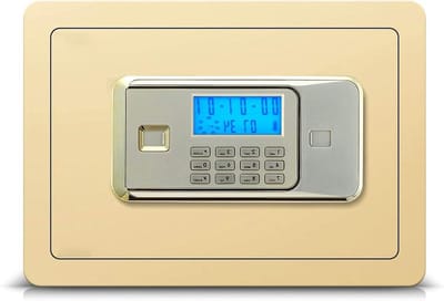 Digitale Kluis - Veiligheidsbox Thuis - Waardevolle Spullen - Versterkte Stalen Constructie - 20mm Bouten - Goud