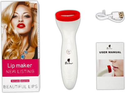 BenjaBeauty Lip plumper - lippen - lipstick - lippenbalsem - Rood - wit