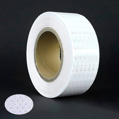 Reflecterende Zelfklevende Tape 10 m x 5 cm, Hoge Intensiteit, Waterdicht, Ideaal voor Fietsen, Voertuigen en Auto's