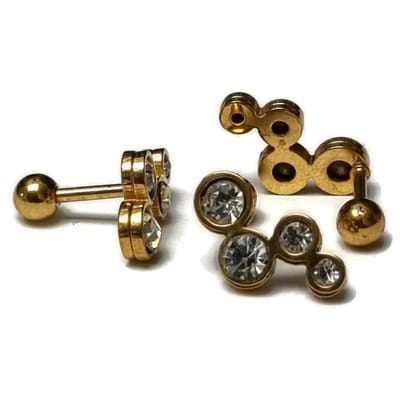 Aramat Jewels | Piercings | Helixpiercing met Transparante Zirkonia | | | |8mm | Staal | Volwassenen | Verkleurd niet