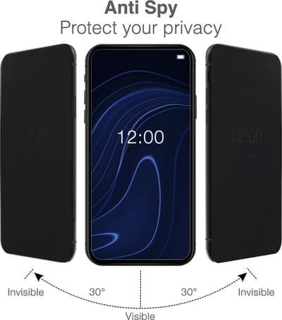 Mobilize Screenprotector geschikt voor Apple iPhone 13 Glazen | Mobilize Screenprotector Privacy - Case Friendly - Zwart