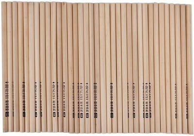 Natuurlijke Hout Grafiet Potloden, Milieuvriendelijk voor School, Kantoor, Tekenen en Examens - Set van 12
