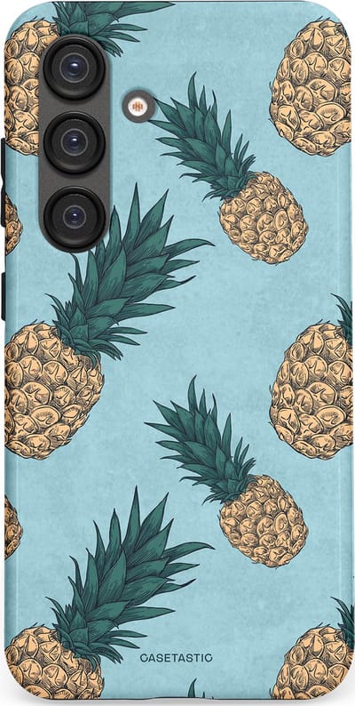 Casetastic Hoesje Geschikt voor Samsung S25 - Stijlvolle Beschermende Duo-layer Case - Tropische Ananas