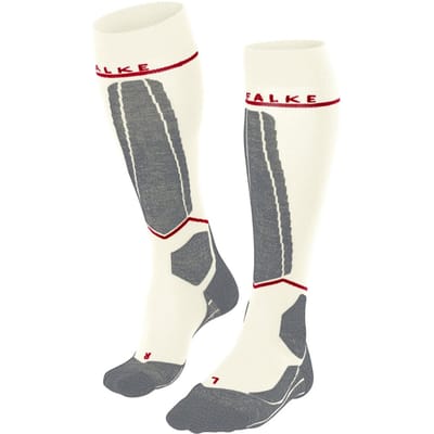 FALKE SK4 met compressie wol functioneel materiaal compressie skisokken dames wit - maat 35-36