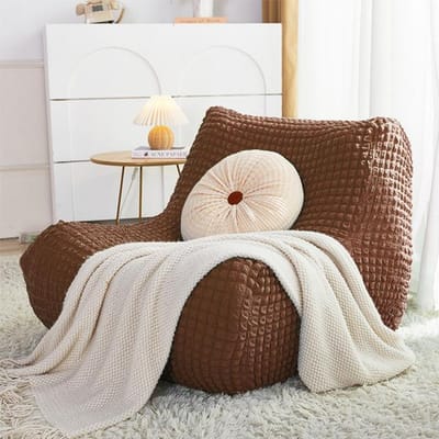 Nordic Tatami Single Sofa Cover Recliner Stofhoes Seersucker All-Inclusive Universele Chaise Longue Sling Deck Chair Cover 1pc 90-110cm