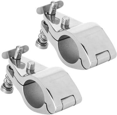 Hinged Upper Jaw Slide 316 RVS Marine Hardware Fittingen voor Bimini Top en Rail Mount (30mm) - 2 Stuks