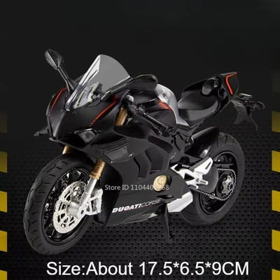 1:12 1199 V4S Racing Motorfiets Model Speelgoedauto Legering Carrosserie Schokdemping Geluid Licht Vrije Wielen Motor Modellen Kinderen Vakantiecadeau