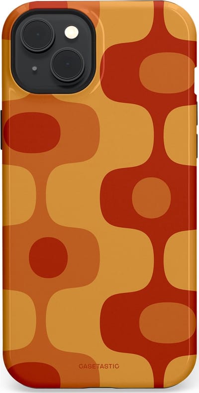 Casetastic Hoesje Geschikt voor Apple iPhone 15 Plus Magsafe - Stijlvolle Beschermende Duo-layer Case - Vintage Rust