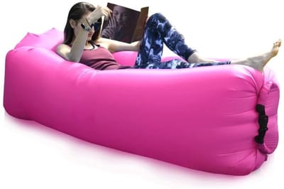 Dailygoods- Opblaasbare Lounger Ergonomisch - Opvouwbare Sofa - Hangmat - Voor Strand/Camping - Lichtgewicht - Comfortabele Hoofdsteun - Luchtbank