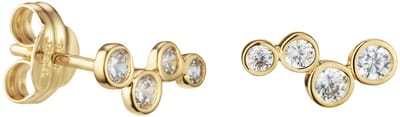 Glow 206.1625.00 Dames Oorbellen - Oorknopjes - Sieraad - 14 Karaat Goud - 8 mm lang