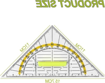 Geometrische Driehoeken - Tekendriehoeken Geodriehoek - Nauwkeurig Tekenen - Met Handgreep - 4 Stuks - Transparant