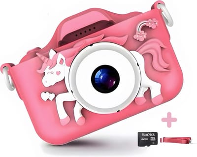 Kiddl Unicorn Digitale Kindercamera met Foto en Videofunctie - Kinderfototoestel Vlog en Selfie Camera - Speelgoedcamera
