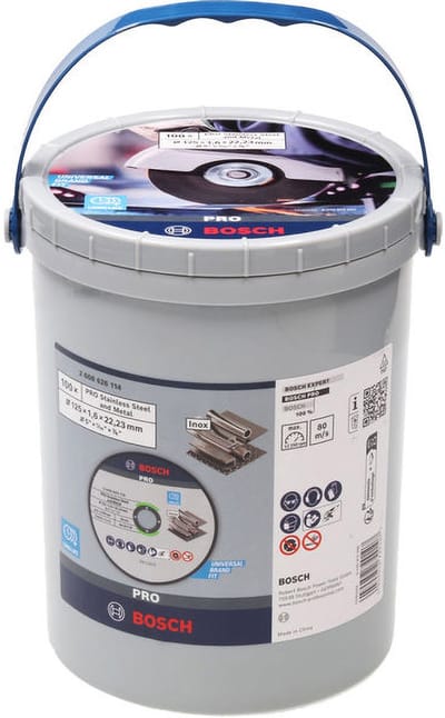 Bosch PRO Roestvrij staal en metaal doorslijpschijf 125 x 1,6 x 22,23 mm recht 100 St - 2608626114