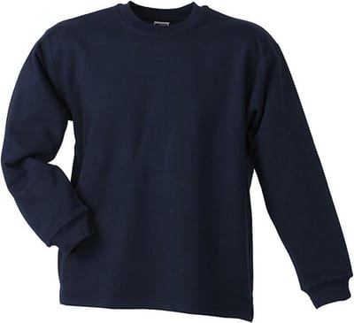 James and Nicholson Unisex Open Hem Sweatshirt (Marine)