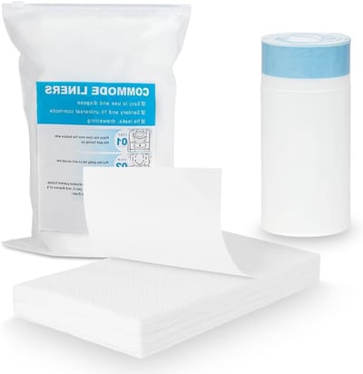 20 Stuks Lades Voering met Absorberende Pads, Super Absorberend Wegwerp Lades Voering, Draagbare Toilettas met Koord, Bed Voeringen voor Toiletstoel en Emmer Bags