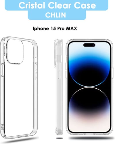 CL CHLIN - Transparant Hoesje voor iPhone 15 Pro MAX extra dun met verhoogde rand - iPhone 15 Pro MAX hoesje nieuw model - Dun hoesje iPhone 15 Pro MAX - iPhone 15 Pro MAX - iPhone 15 Pro MAX Accessoires - Kerstcadeau - cadeau tips.