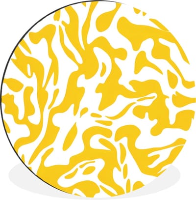 WallCircle - Wandcirkel - Muurcirkel - Vormen - Wit - Abstract - Aluminium - Dibond - 30x30 cm - Binnen en Buiten