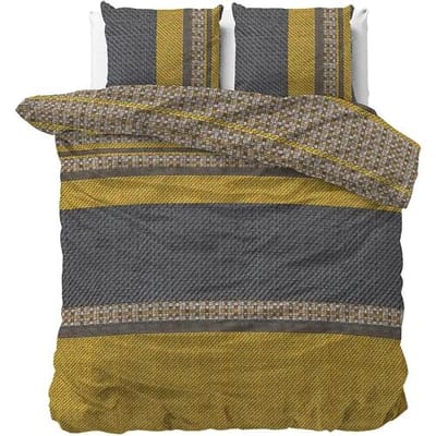 Sleeptime Altor Dekbedovertrek - 140x200/220 + 1 kussensloop 60x70 - Goud - Eenpersoons