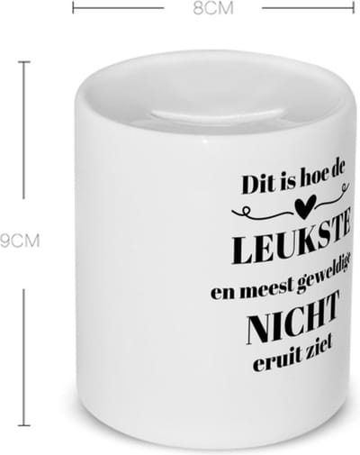 Akyol - dit is hoe de leukste en meest geweldige nicht eruit ziet Spaarpot - Nicht - meest leukste nicht - verjaardag - cadeautje voor nicht - nicht artikelen - kado - geschenk - 350 ML inhoud