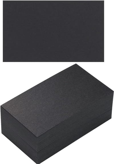100 Zwarte Lege Kaarten van 250 GSM Dik Papier, Ideaal voor Uitnodigingen en Ansichtkaarten