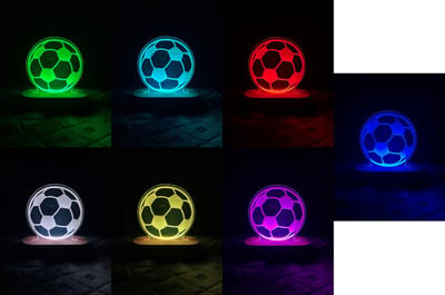 Nachtlampje - Voetbal lamp - Voetbal decoratie - Voetbal slaapkamer - Voetbalkamer - Nachtlampje kinderen - Nachtlampje baby - Nachtlampjes - Nachtlamp - Bedlamp - Tafellamp slaapkamer - Nachtkast lamp - Sinterklaas cadeautjes - Kerstcadeau