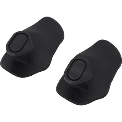 2 STUKS Vingerloze Gym Grips Ademend Ergonomisch Antislip Siliconen Gewichthef Grips voor Training black