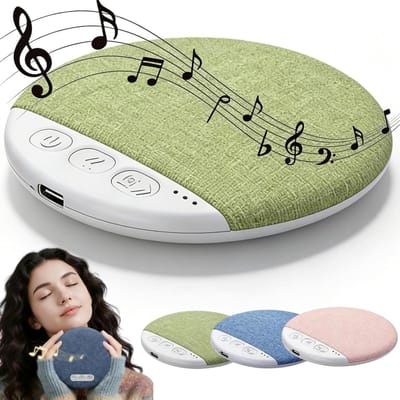 Kussenluidspreker voor Slapen - Bluetooth Kussenluidspreker met Witte Ruistimer - Plat Ontwerp met Stereo Bas - Private Slaaphoofdtelefoon voor Volwassenen & Kinderen - Groen - 1 Stuk