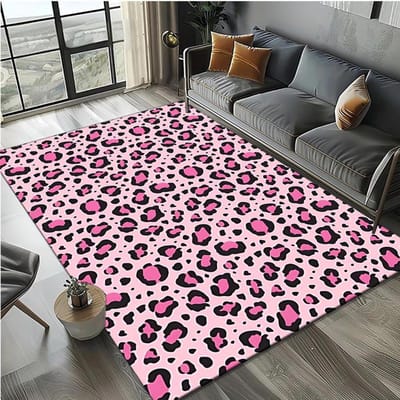 Kristalfluweel luipaardprint tapijt slaapkamer woonkamer huisdecoratie vloermat antislip nachtkastjestapijt 50x80cm gray