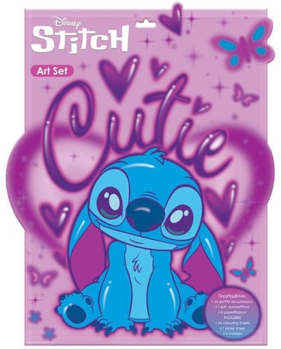 Disney Lilo & Stitch Kleurset (in folie zak)– 24 kleurplaten, 1 Stickervel & 6 Viltstiften – 19×24,5 cm
