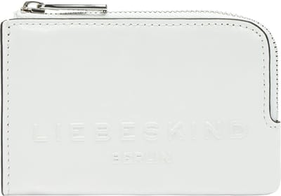 LIEBESKIND BERLIN Leren Kaarthoes Elvira Paper Touch Crinkle Lena Purse Arctic Wit