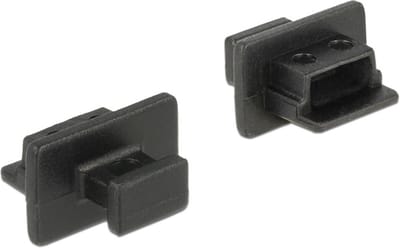 Delock 64011 64011 Stofbescherming voor USB 2.0 mini-B-bus met handgreep 10 stuks zwart 1 stuk(s)