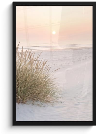 Poster in lijst - Fotolijst 40x60 cm - Posters - Horizon - Duinlandschap - Zand - Posterlijst zwart - Decoratie - Wanddecoratie woonkamer - Muurdecoratie slaapkamer