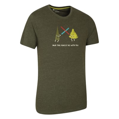 Mountain Warehouse Heren May The Forest Be With You T-Shirt (Khaki Groen)
