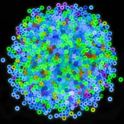 Kralen voor doe-het-zelf armbanden, lichtgevende neonkralen, kleurveranderende uv-kralen, gekleurde knutselkralen, zongevoelig, kleine rave-kralen