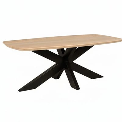 Salontafel deens ovaal mangohout 120cm lichtbruin Livy duurzaam hout mango