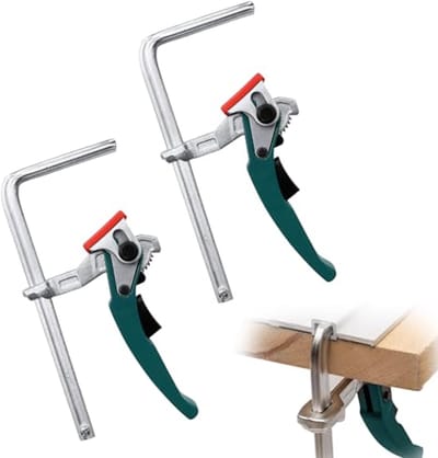 Volledig stalen hefboomklemmen 2 stuks - Snelspanner tafelklem met 160 mm capaciteit en 60 mm gatdiepte