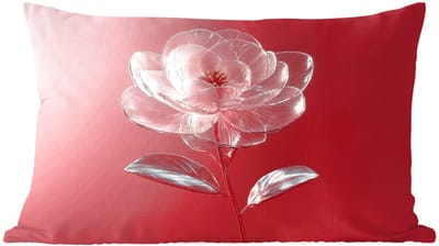 Sierkussens - Kussentjes Woonkamer - 60x40 cm - Sierlijk - Bloem - Roze - Glazen