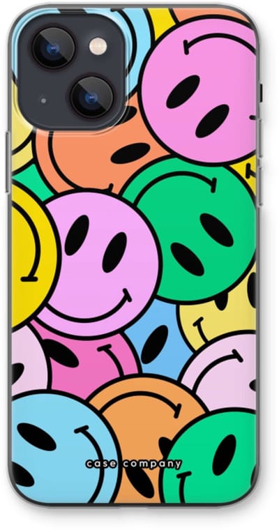 Case Company® - Hoesje geschikt voor iPhone 13 mini hoesje - Smiley N°1 - Soft Cover Telefoonhoesje - Bescherming aan alle Kanten en Schermrand
