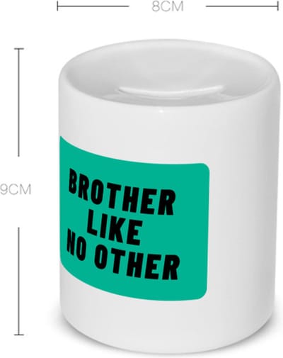 Akyol - brother like no other Spaarpot - Broer - geweldige broer - niemand anders - verjaardag - cadeau - kado - bedankje - geschenk - 350 ML inhoud