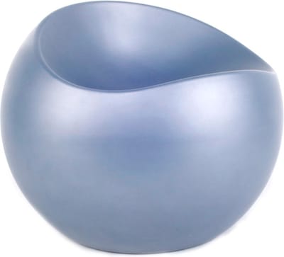 XLBoom Azuur Blauwe Mat Ball Chair - Loungebank - Gerecycleerd ABS - 55 × 55 × 50 cm