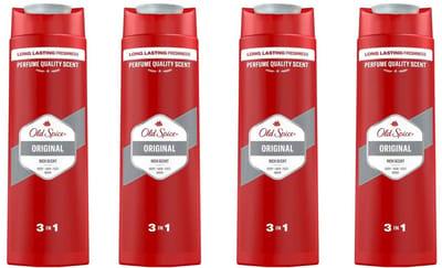 4 x Old Spice - Original - Douchegel 3-in-1 - Reinigt, Verfrist & Verzorgt - 400 ml - Douchegel - 3-in-1 - Reinigen - Verfrissen - Verzorgen