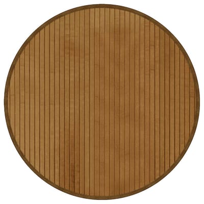 vidaXL - Vloerkleed - rond - 60 - cm - bamboe - bruin