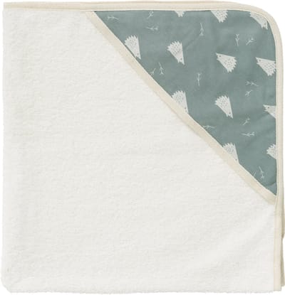 Fresk Wrapper – Baby Badcape - Omslagdoek baby - Absorberende Handdoek - Biologisch Katoen - Groen - Hedgehog